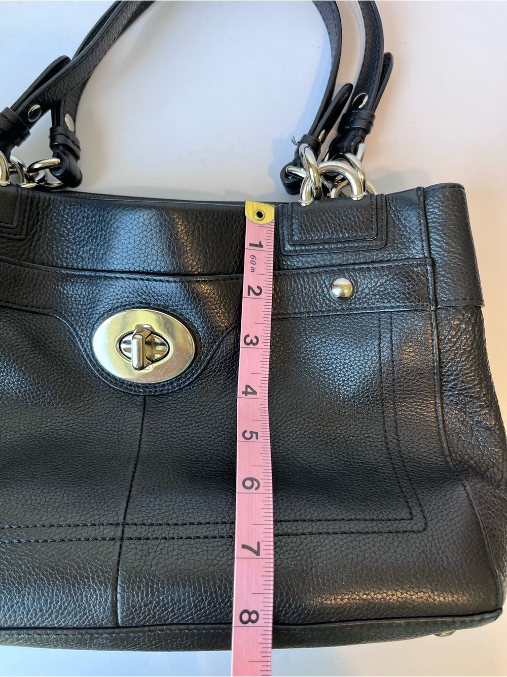 Vintage Coach Penelope Black Leather Shoulder Bag - Picture 10 of 15